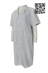 NU041 訂購醫生袍   訂製短袖實驗袍 獸醫制服 來樣訂造醫生制服  新加坡 Polytechnic 醫生袍專門店